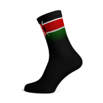 Kenya Flag Socks - XL Black