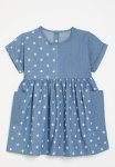 PoP Candy Printed Denim Dress - Blue & White