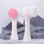 Facial Cleansing Brush Double-sided Cleaning Tool Soft Bristle Exfoliator Cleaner Brush Scrub Exfoliating Facial Brush For Face Care Makeup Skincare Removal