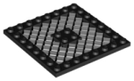 Parts Plate Modified 8 X 8 With Grille 4151 - Black