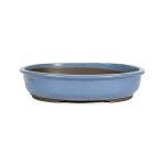 Japanese Kinyou Glazed Oval Container - Small. 380 L X 320 W X 87MM H