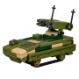 Military Tank Building Block Set For Ages 6+ - Green - 77 Piece