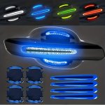 8PCS Door Handle Protective Film Safety Reflective Strip Door Wrist Protective Sticker Door Handle Sticker Lacquer Anti-scratch