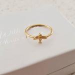 Alana-gold Gold Plated 925 Sterling Silver Bird Ring - Size 7