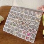 28 56 Grids Jewelry Organizer Box: Clear Plastic Container For Earrings Dustproof Storage