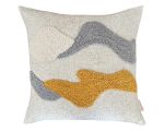 Punch Needle Landscapes Pattern 1 - Mustard Grey & Natural - 60 X 60CM
