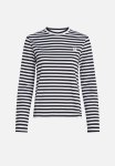 Calvin Klein Plus Ck Embro Regular Longsleeve - Ck Black Bright White Stripe