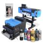 Epson 600MM Dtf Printing Powdering Machine Complete Set XP600 Printheads Sai Flexiprint Rip Software Cmyk/white Inks Ink Cleaner White Adhesive Powder