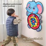Children's Elephant Sticky Ball Board Cartoon Pattern Ball Toy Parent-child Interactive Throwing Target Ball Toy Indoor And Outd