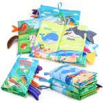 Diikamiiok Cloth Book Visual And Auditory Training Early Education Toys Cartoon Animals Suitable For Toddlers 12-72 Months Hallo