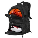 Wolt Basketball Backpack Large Sports Bag With Separate Ball Holder & Shoes Compartment Best For Basketball Soccer Volleyball Sw