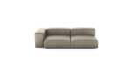 Two Module Chaise Sofa - Leather - Beige - 241CM X 115CM