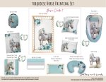 Cot Duvet Bedding Horse Turquoise Horse Painting Set
