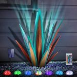 Kodibo Large Tequila Rustic Sculpture Rustic Metal Agave Plants For Outdoor Patio Yard Home Decor Hand Painted Metal Agave Garde
