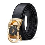 Men's Modernistic Design Genuine Leather Automatic Buckle Belt