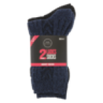 Basics Ladies Winter Boot Socks 2 Pack Size 4-7 Colour May Vary