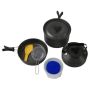 Outdoor Camping Folding Cookware Mess Kit For Camping Picnic Black