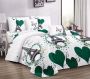 Quilt Set Green Heart Eiffel Tower Bedspread 5 Piece Set
