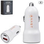 Swiss Leeds Fast Charge Car Charger - Solid White