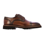 Cap-toe Lug Derby Shoes -brown