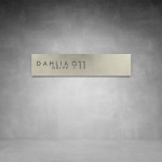 House Number D17 - 1000 X 250 Matt Black Warm White