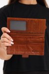 Camel Mountain Genuine Leather Foldable Wallet Purse With Multiple Card Holder For Women