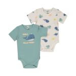 Whale Printed Cotton Stretch 2PK Bodyvest