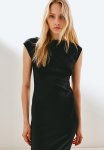 Boat-neck Jersey Dress - Black