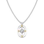 Manvision Stainless Steel Necklace With Wind Rose