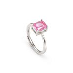 Colour Wave Ring With Pink Cubic Zirconia