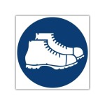 Foot Protection Against Crushing Shall Be Worn Safety Sign MV7