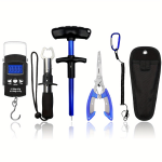 6PCS Fishing Tool Kit: Stainless Steel Pliers Hook Remover Lip Gripper & Digital Scale - Perfect For Freshwater & Saltwater Angl