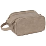 Hooshion Travel Makeup Bag Pu Leather Water Resistant Makeup Organizer Bags Large Capacity Toiletry Bag Women Portable Travel To
