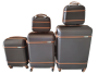 Abs 5-PIECE Luggage Set-charcoal Spinner Wheels Built-in Lock & Lightweight