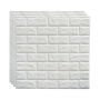 70X79CM 3D Self Adhesive Pe Foam Wall Panels Brick White- Pack Of 4