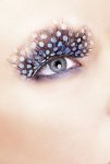 Black Light Blue Feather Eyelashes
