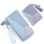 Modern Fashionable Coin Purse Faux Leather Simple Wallet Multi Purse With Zipper