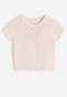 Textured-knit Cotton Cardigan - Light Pink
