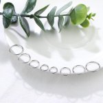 Stainless Steel Septum Clicker Earrings 16-18G Cartilage Sleeper Earrings Endless Earrings For Body Piercing Nose Lip Nipple Tra