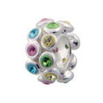 C932-C7496 - 925 Sterling Silver Cz European Charm Bead