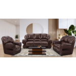 Portofino 3 Piece Lounge Suite In Fabric Brown