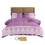 Smte Bedspread Set With A Smte KEYRING-DL5PC 5-PIECE Purple With Keychain