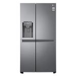 LG – LG 610L Platinum Silver Side By Side Fridge – GC-L257JLYL
