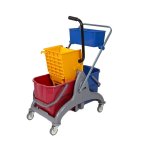 Double Saul Bucket Trolley 50L - Wringer & Caddy