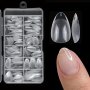 240pcs Matte Clear Acrylic Nail Tips - XXS Short Soft Gel False Nails For DIY Manicure & Extension All Skin Types Manicure Kit