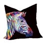 Bright Splatter Zebra On Black Luxury Scatter Large