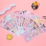 Sanrio Hello Kitty And Friends Laser Stickers - Adorable Cartoon Characters For Your Planners And Journals
