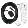 Extension Cord 3M Bundle With 3 Way Multi-plug And 1 Adaptor