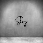 Slay - L 450MM Matt Silver Font 2