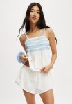 Cotton On Shirred Woven Sleep Set - Coconut Milk
